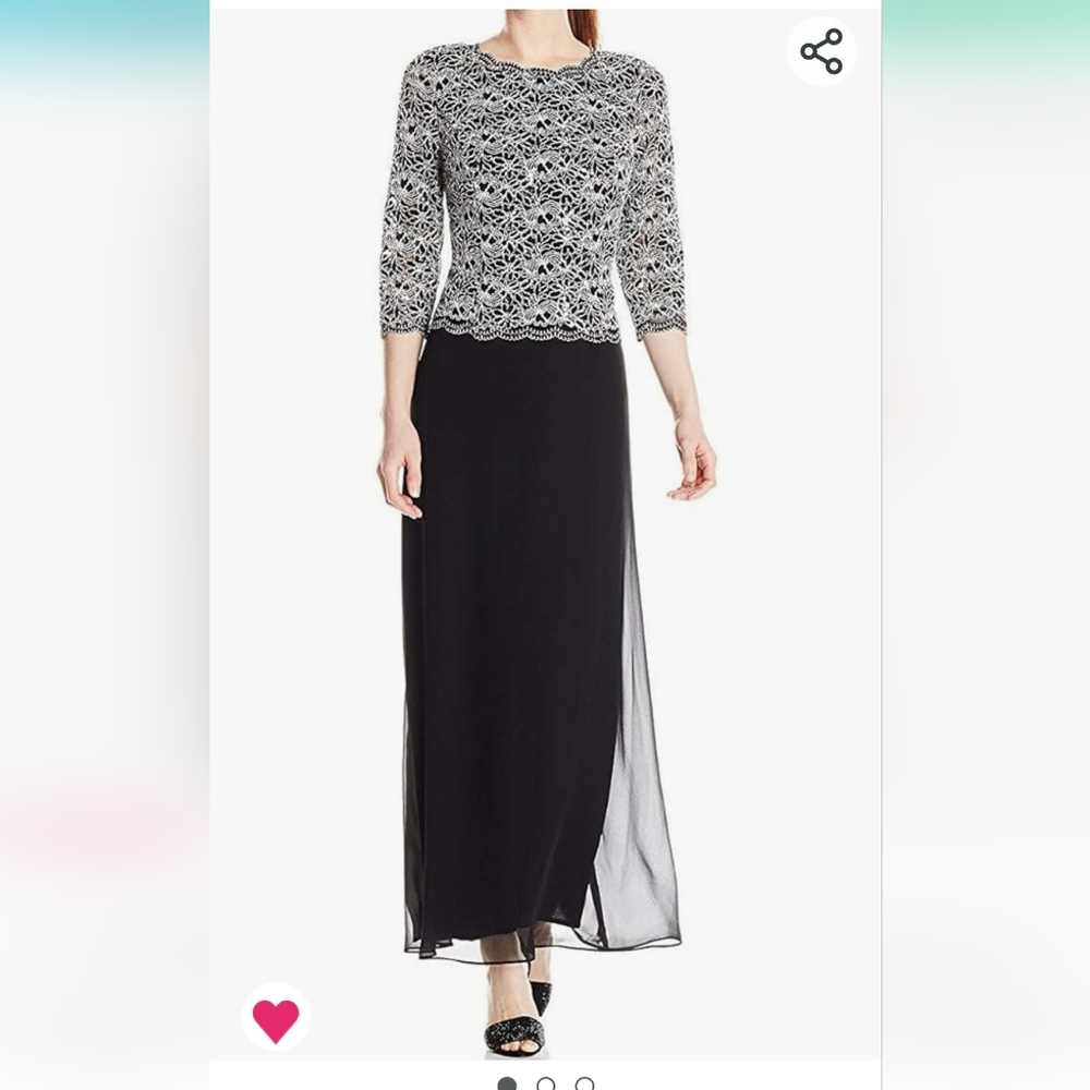 NWT Alex Evenings long black dress